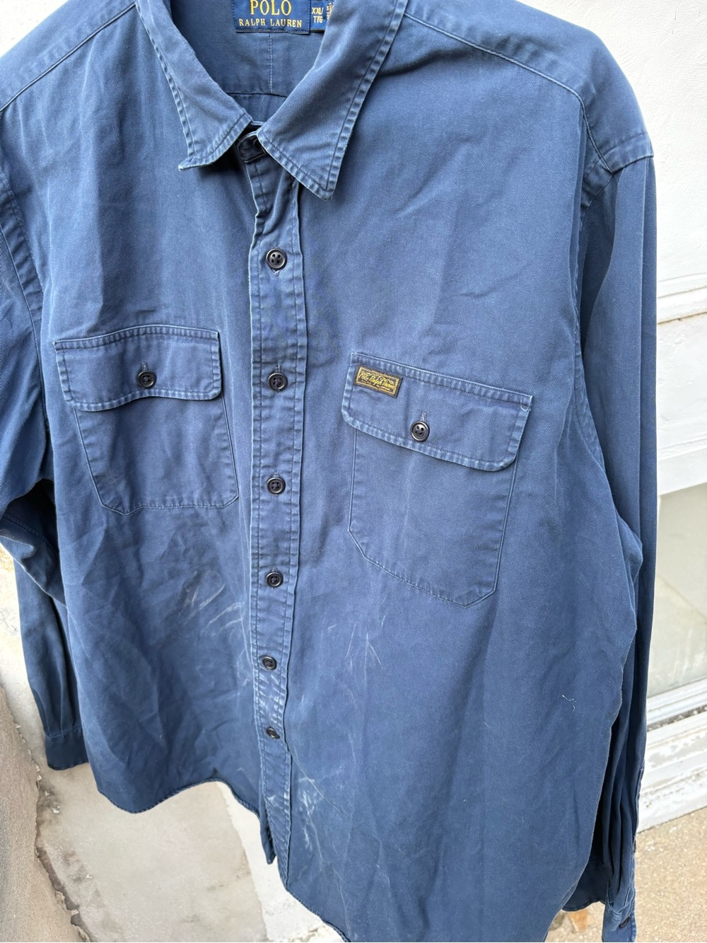 Polo Ralph Lauren Men's Navy Button-Up Work Shirt